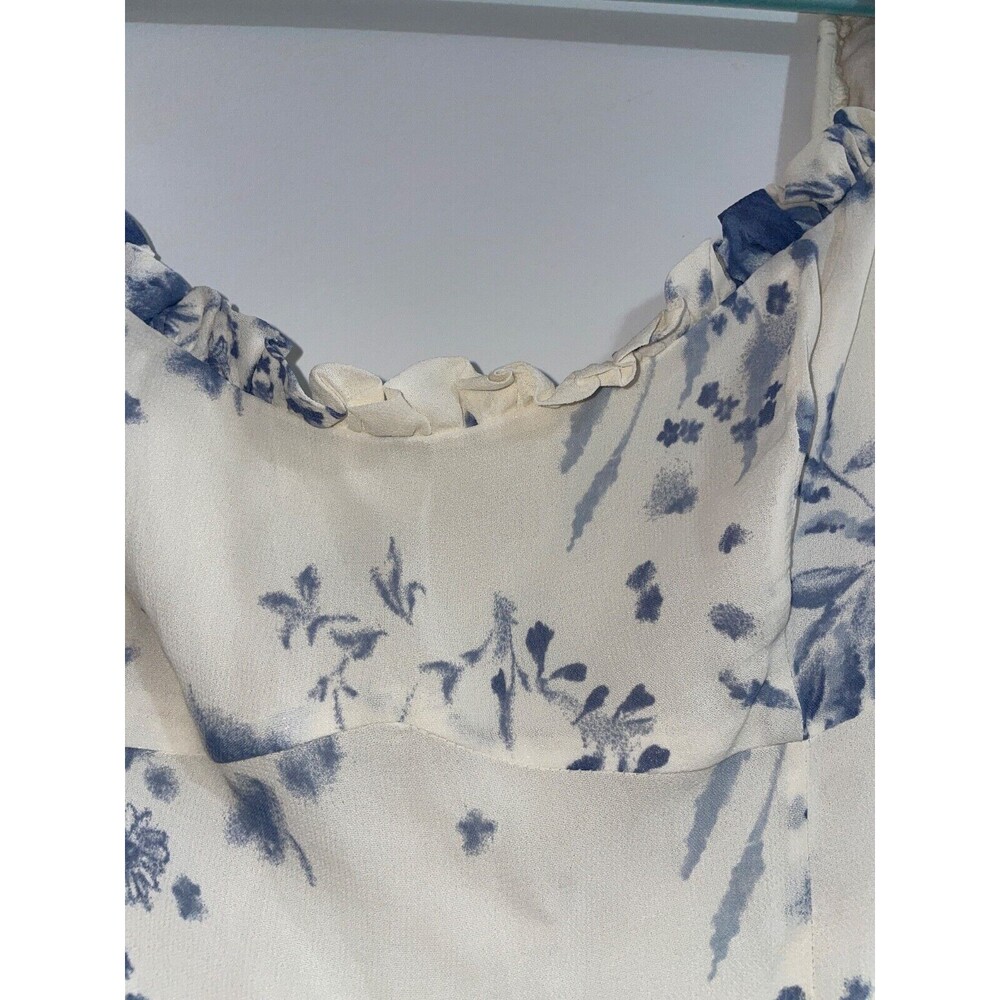 Reformation Davonne Women’s Floral Mini Dress Size 6 NWT Drop Waist Sweetheart - Picture 4 of 12
